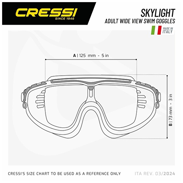 Cressi Skylight Deniz Gözlüğü White-Blue