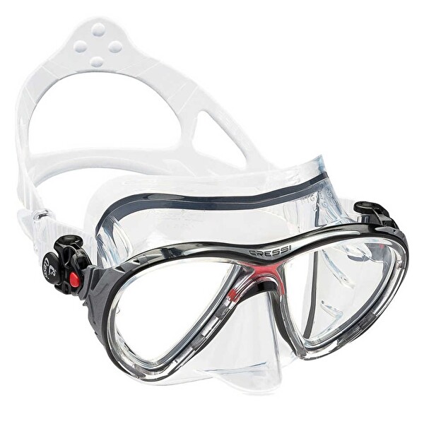 Cressi Big Eyes Evolution Dalış Maskesi Clear-Red