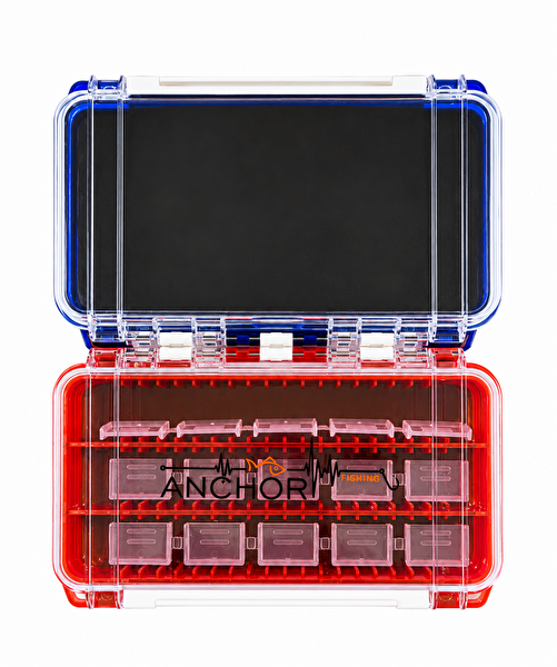 Anchor Hafif Kaya Balıkçılığına Uygun Ağırlıklı İğne Başlığı Çift Taraflı Olta Kutusu 17.5 x 11 CM