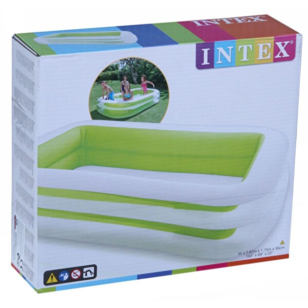 Intex Dış Bölme Şeffaf Yeşil 262x175x56 CM Aile Havuzu