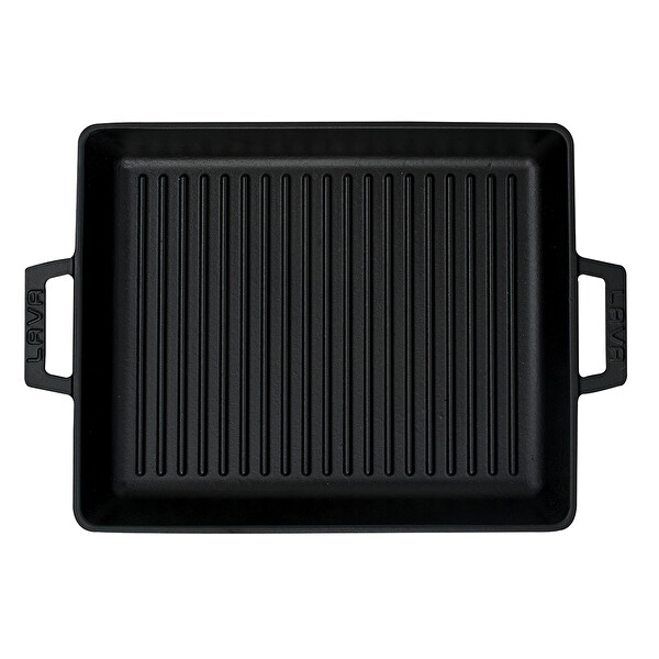 Lava 26x32 CM Metal Kulplu Siyah Döküm Izgara Tavası LV ECO GT 2632 T3