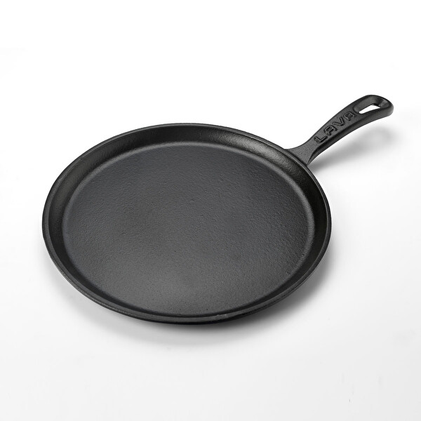 Lava 26 CM Metal Saplı Siyah Döküm Yuvarlak Krep / Pizza / Pancake Tavası LV ECO Y KRP 26