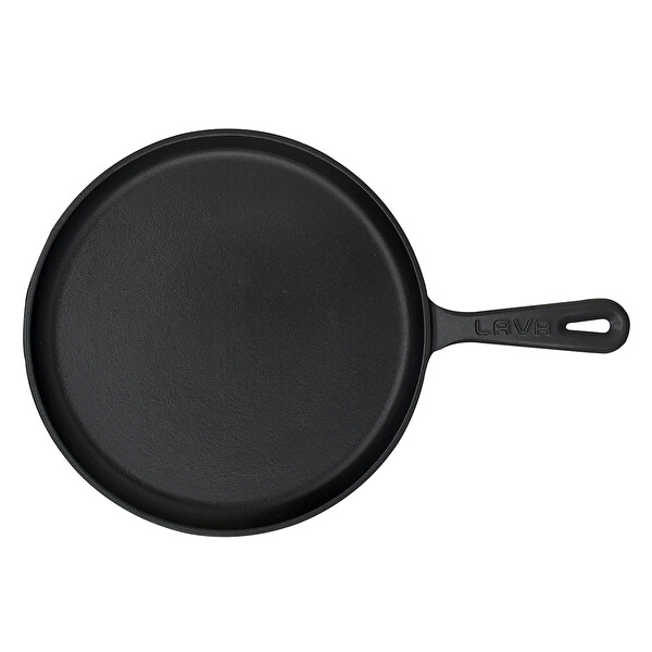 Lava 26 CM Metal Saplı Siyah Döküm Yuvarlak Krep / Pizza / Pancake Tavası LV ECO Y KRP 26