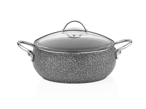 Taç Luna 7 Parça Gri Döküm Granit Tencere Seti TAC-3494