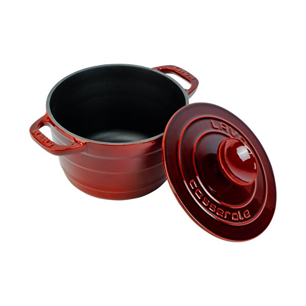 Lava Experience Majolik Serisi 23 CM Yuvarlak Döküm Demir Kapak Mor Tencere LV Y TC6 23 EXP YK6 P