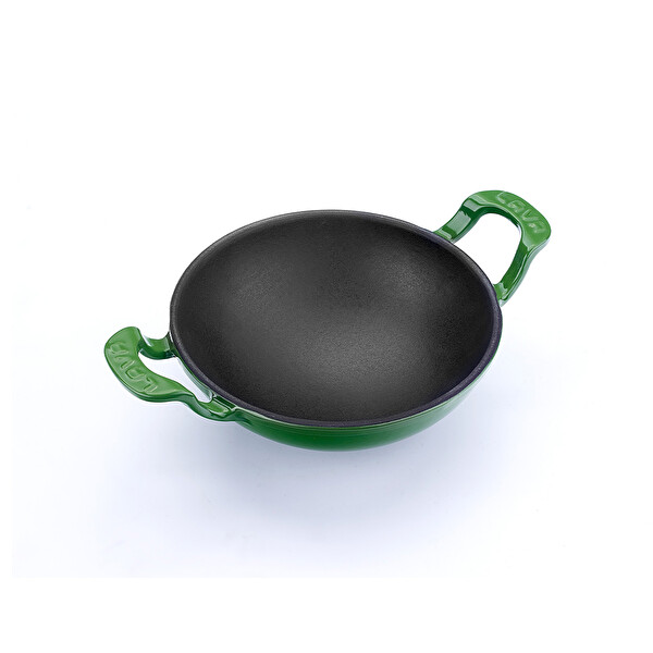 Lava Yekpare 16 CM Döküm Kulplu Mini Yeşil Wok LV WOK 16 K0 G