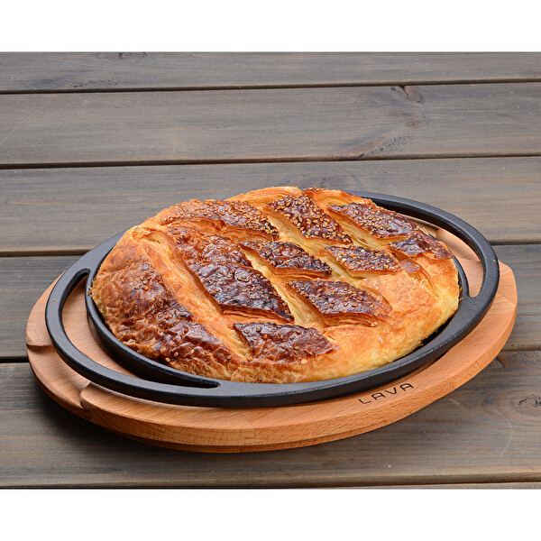 Lava Yekpare 20 CM Döküm Çift Kulplu Yuvarlak Pizza, Krep, Pankek Tavası LV ECO Y PZ 20