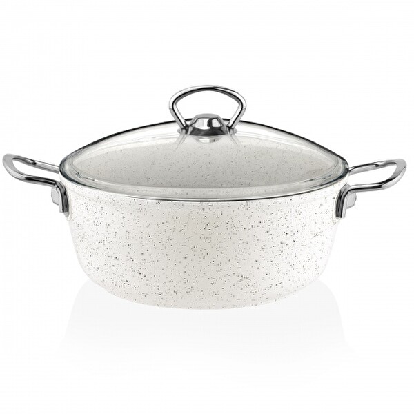 Taç Gravita Döküm 20 CM Beyaz Derin Tencere TAC-3425