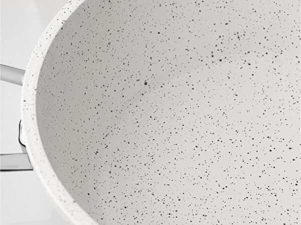 Taç Gravita Döküm 20 CM Beyaz Derin Tencere TAC-3425