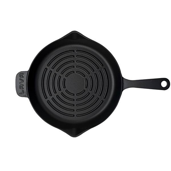 Lava Döküm Demir 28 CM Yekpare Saplı Radyal Dokulu Yuvarlak Izgara LV ECO Y GT 28 RD