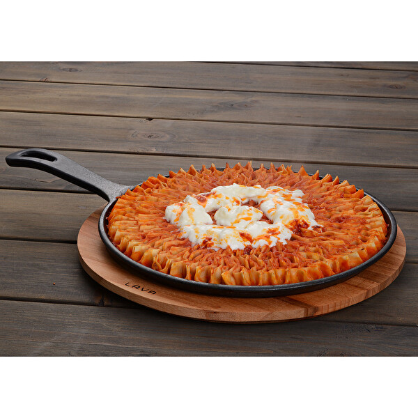 Lava Döküm Demir Yekpare Saplı 20 CM Yuvarlak Pizza Krep Pankek Tavası LV ECO Y KRP 20