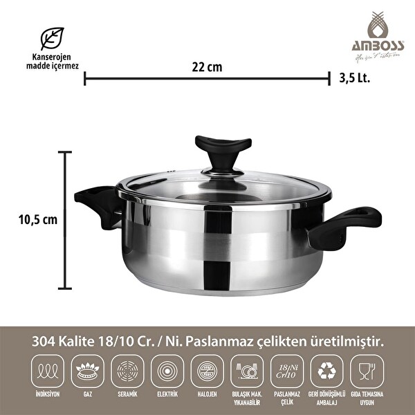 Amboss Ametist 4 Parça Matik Bordo Düdüklü Seti AME-4134