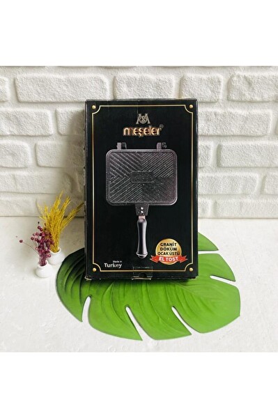 Meşeler Granit Döküm Siyah Ocak Üstü Tost Grill