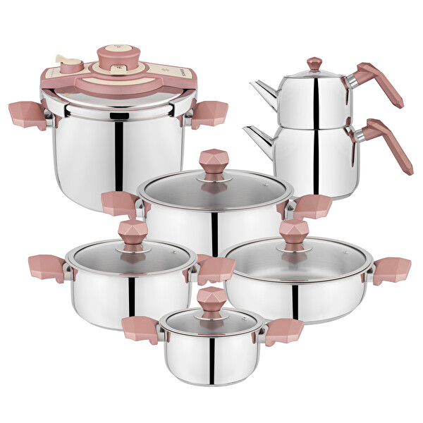 Schafer New Honor 13 Parça Çelik Rose Gold Tencere Seti 1S2816-29001-ROS01