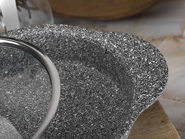 Taç Granit Plus Silikon Saplı 3'lü Gri Sahan Seti TAC-3182