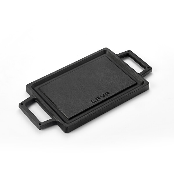 Lava 22x15 CM Döküm Dikdörtgen Çift Yön Izgara ve Düz Yüzey Siyah Hot Plate LV ECO HP 2215 T13