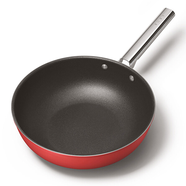 Smeg Cookware 50's Style 30 CM Kırmızı Wok Tava CKFW3001RDM