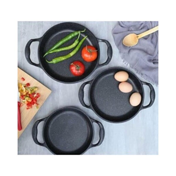 Eda Cookwear Asya Kapaksız Granit Döküm 3 Parça Sahan Seti EDASY-3SHN