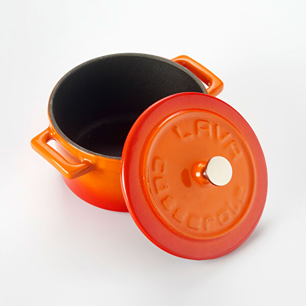 Lava Folk Serisi 10 CM Döküm Turuncu Mini Tencere LV Y TC 10 K1 O