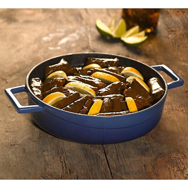 Lava Trendy Serisi 5X Döküm Demir Tencere-Tava Mavi Çeyiz Seti LV S ET K39 B