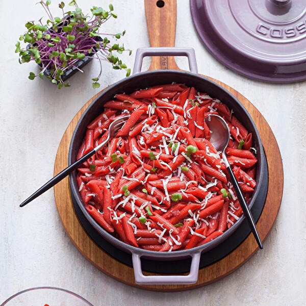 Lava Trendy Serisi 5X Döküm Demir Tencere-Tava Mor Çeyiz Seti LV S ET K39 P