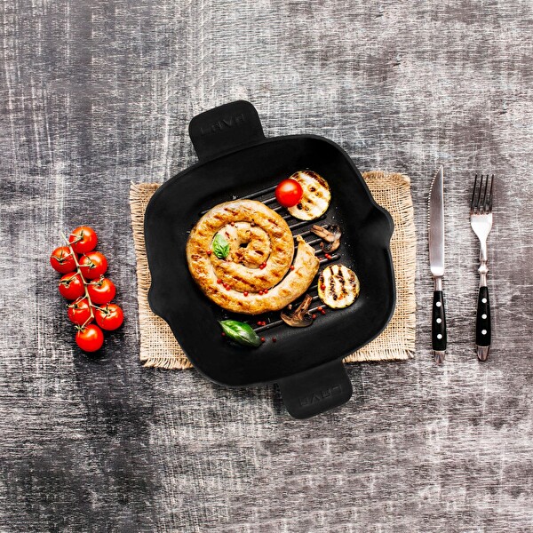 Lava Trendy Serisi 5X Döküm Demir Tencere-Tava Kırmızı Çeyiz Seti LV S ET K39 R