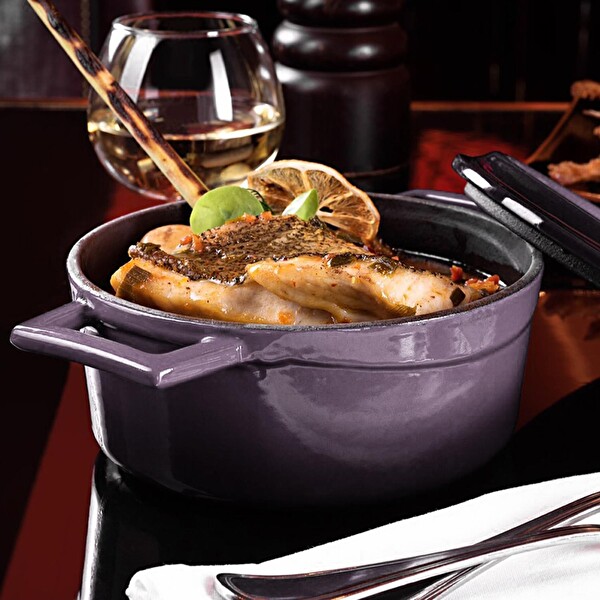 Lava Trendy Serisi 6X Döküm Demir Tencere-Tava Mor Çeyiz Seti LV S ET K41 P