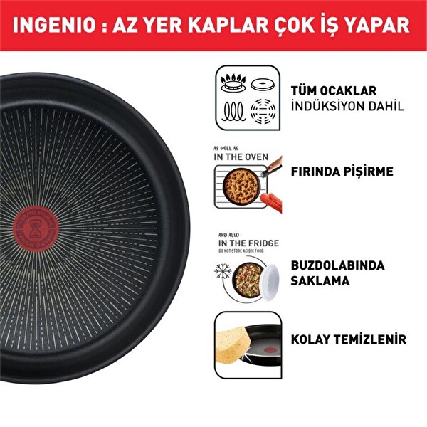Tefal Ingenio Excellence Titanyum 6X 12 Parça Tencere Seti 2100129607