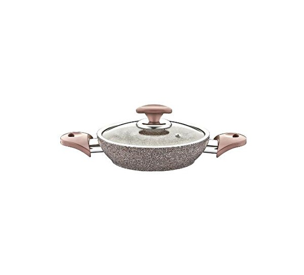 OMS 22 CM Granit Kapaklı Kahverengi Sahan 3214