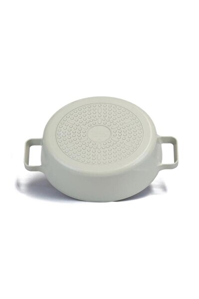 Neoflam Fika Cam Kapaklı Alüminyum 30 CM Bej Sığ Tencere