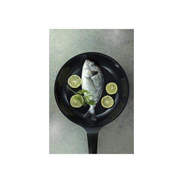 Primanova Bordain Alüminyum 28 CM Siyah Kızartma Tavası