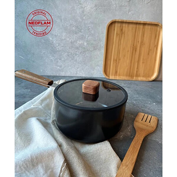 Neoflam Bien Alüminyum Döküm 18 CM Siyah Sos Tenceresi