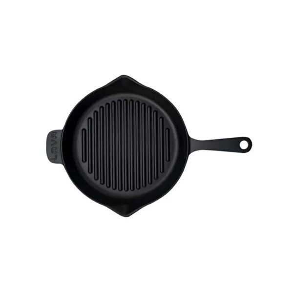 Lava Demir Döküm 28 CM Yuvarlak Saplı Izgara Tavası