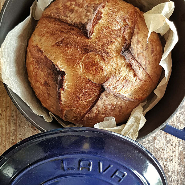 Lava Döküm Folk 28 CM Mavi Yuvarlak Tencere LV Y TC 28 K1 B