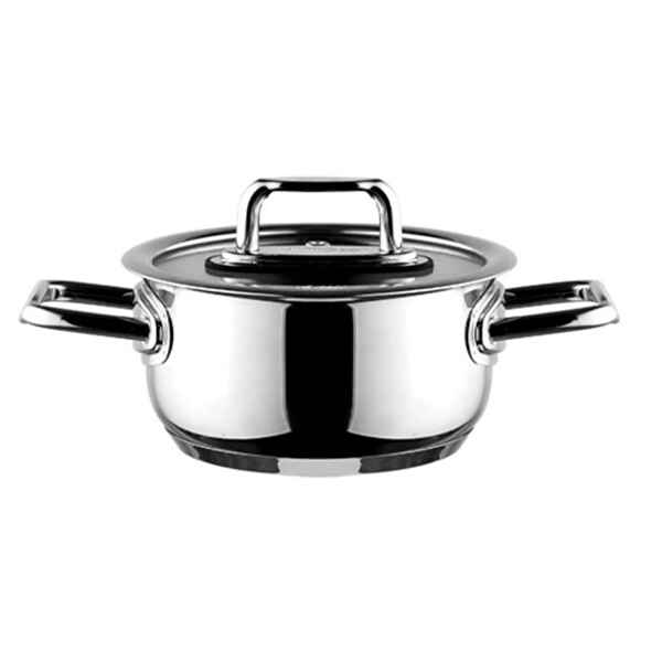 Aryıldız Colombus 16 CM Metal Kulplu Cam Kapaklı Derin Tencere AR248355