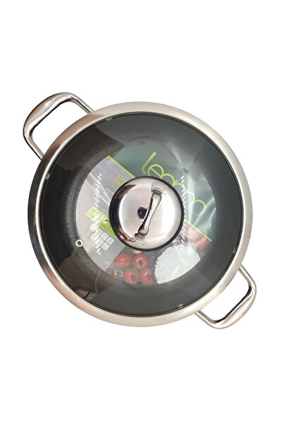 Leggno Master 28 CM Titanium Si̇yah Sığ Tencere MST2828ST28BK