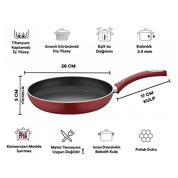 Taç Titan 28 CM Granit Tava TT-1147