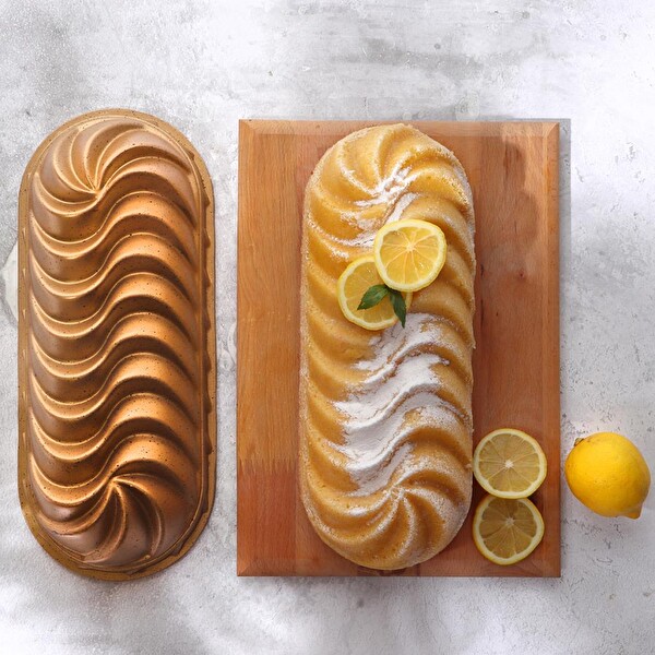 Serenk Fun Cooking Baton 34 CM Alüminyum Döküm Granit Kaplama Sarı Kek Kalıbı