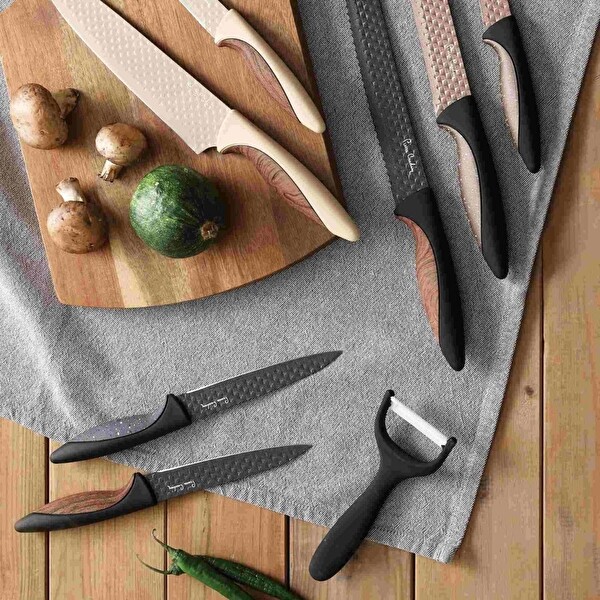 Pierre Cardin Pluto Çelik - Krom 4 Parça Siyah Bıçak Seti