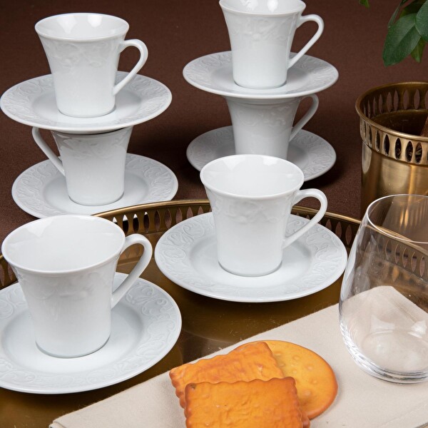 Güral Porselen Bahar Dalı 6 Kişilik Türk Kahvesi Takımı BHD12KT00