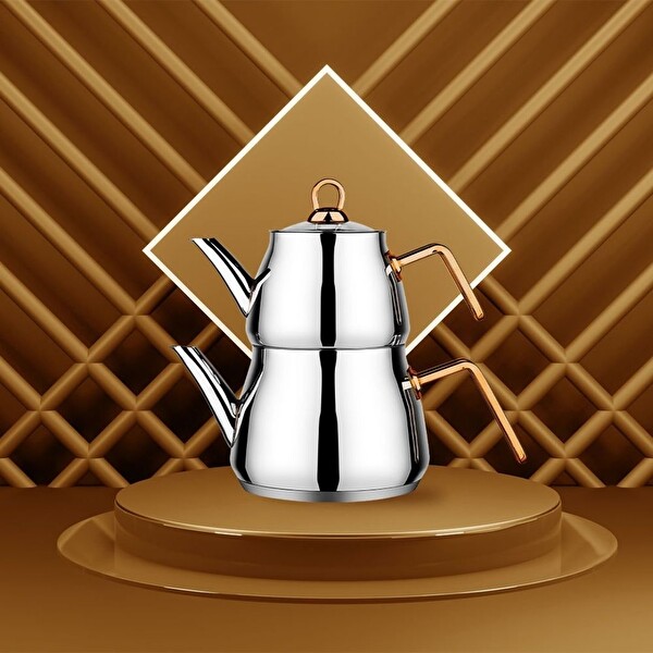 Amboss Oregon Bakır Kaplama Çelik Saplı Büyük Boy Çaydanlık ORE-6329