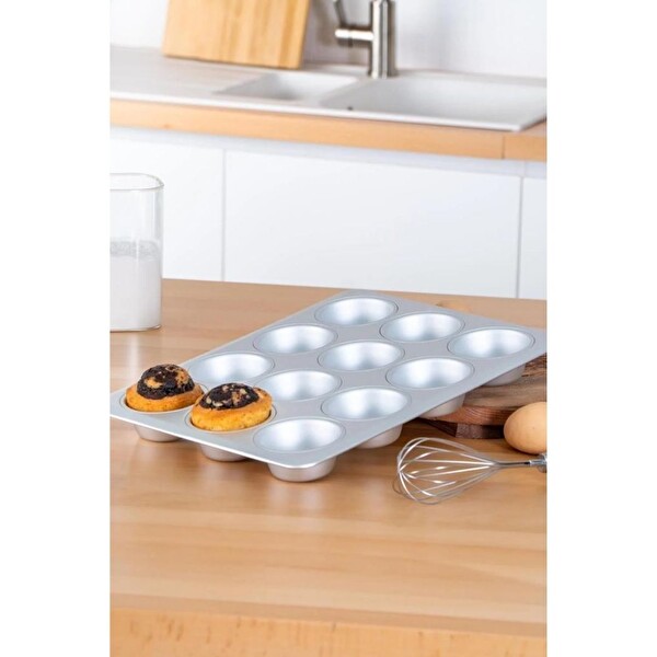 Acar Alüminyum 38.5 CM Dikdörtgen Muffin Kek Kalıbı MOON-05774