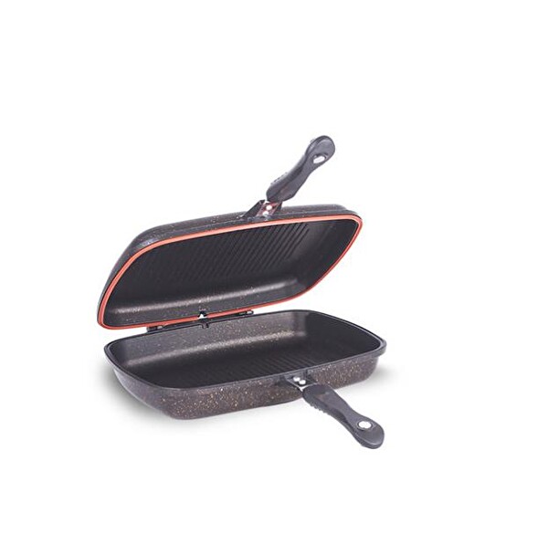 Fms Granit 36 CM Çift Taraflı Siyah Balık Tavası