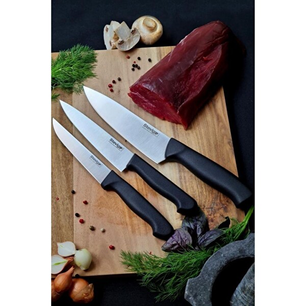 Stevig Cut 4 Chef's Kitchen Şef ve Sebze Bıçağı Seti