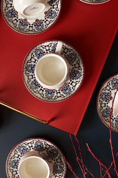 Karaca Nakkaş100 ML 6 Kişilik Kahve Fincanı Takımı