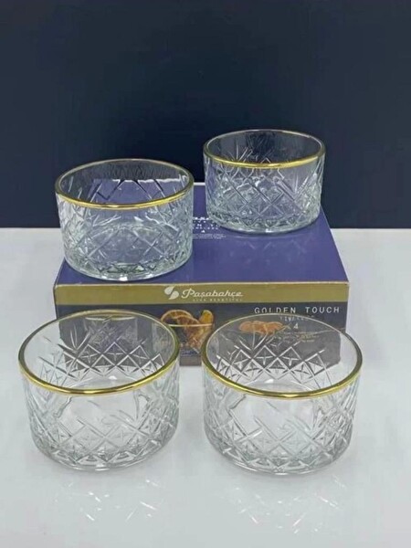 Paşabahçe 530040G Timeless Golden Touch 4'lü Çerezlik Takımı