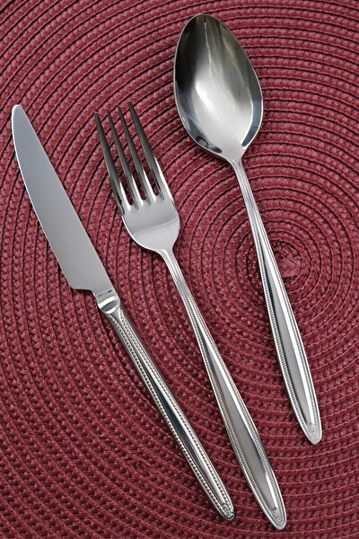 Lugga Sare 6 Kişilik 18 Parça Yemek Çatal Kaşık Bıçak Takımı