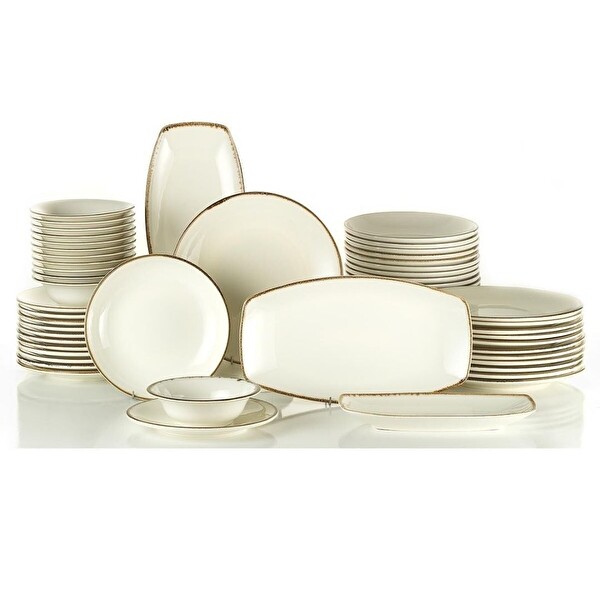 Kütahya Porselen Corendon 12 Kişilik 51 Parça Krem Yemek Takımı