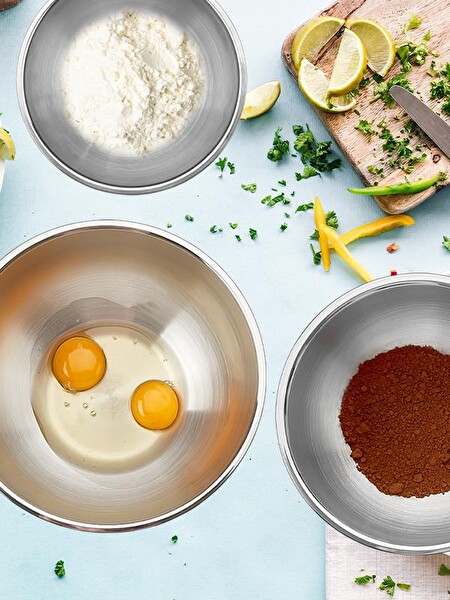 Amboss Paslanmaz Çelik Çok Kullanışlı 3'lü Karıştırma Kabı