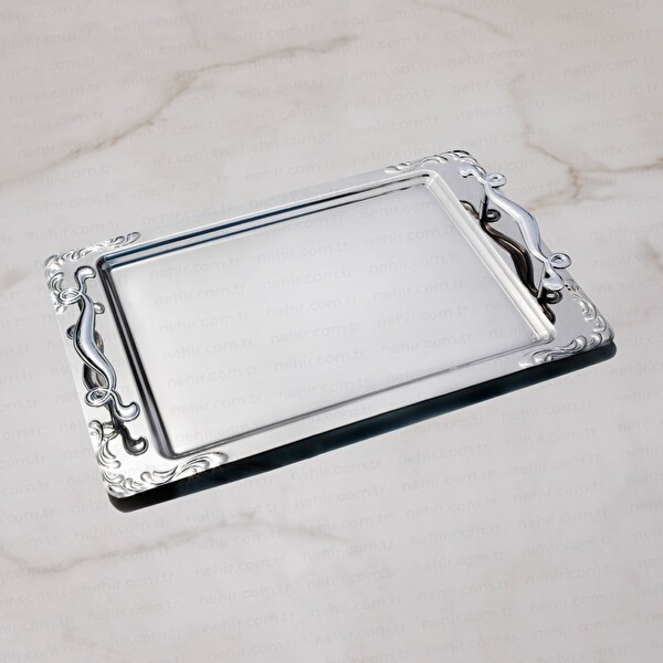 Nehir Lalezar 48x31 CM Sade Çay Tepsisi